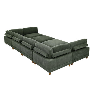 Modern Modular Sectional With Adjustable Back Support