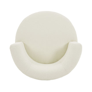 Swivel Accent Chair, 360° Rotating Design With Ergonomic Support For Living Room, Bedroom & Home Office - Cream White