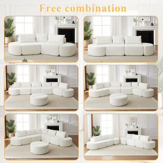 V - Shaped Modular Sofa Set With 3 Pillow