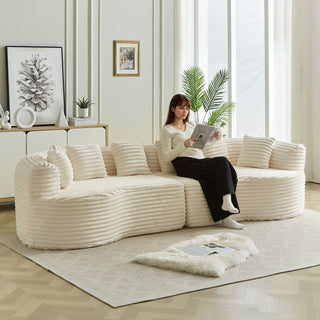 Sectional Sofa, Oversized 4 Seater With Deep Seat Design