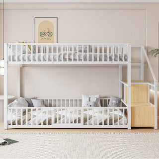 Bunk Bed With Storage Ladder, Compact Design