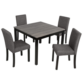 Modern Dining Table Set With Upholstered Chairs For Dining Room