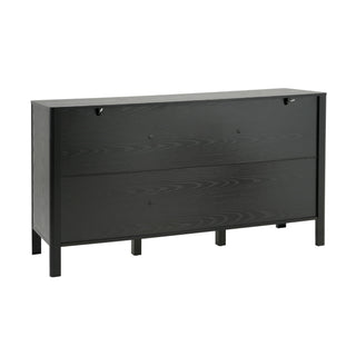 Colored Fluted Sideboard With 3 Doors And 1 Drawer