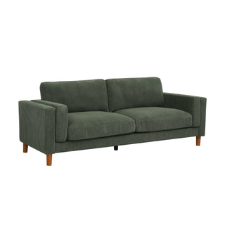 Upholstered Square Arm Sofa - Dark Green