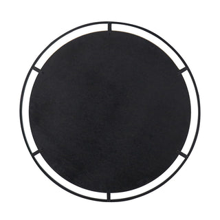 Theodor - Mirror With Industrial Design Round Mirror With Metal Frame For Wall Decor & Entryway Console Lean Against Wall - Black