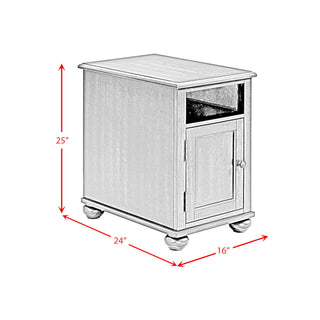 Wagner - Chairside Table With USB - Cherry