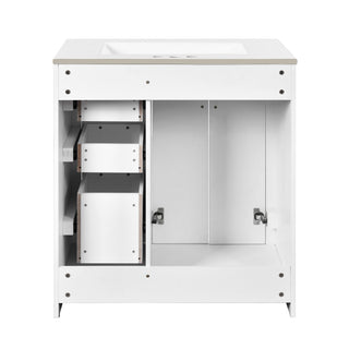 Bathroom Vanity With Sink, Storage Cabinet, Freestanding Set With 3 Drawers & Soft Closing Doors
