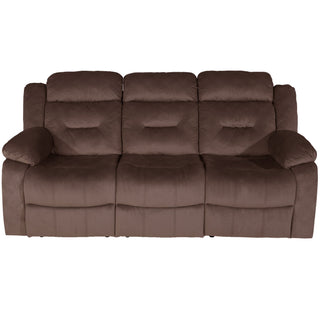 Modern Recliner Sofa With Pillow Arms, Plush Backrest, Horizontal Tufting, USB Charging Port