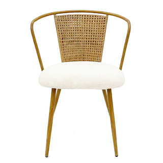 Dining Chairs With Wing Back Design For Kitchen (Set of 2) - Beige / Brown