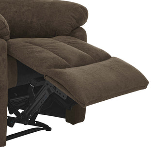 Devonaire - Manual Recliner With Padded Arms - Dark Brown