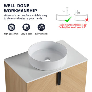 Wall Mounted Bathroom Vanity With Art Sink