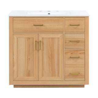 Bathroom Vanity & Sink, Soft Close Doors & Drawers - Wood