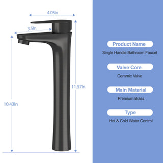 Single Handle Vessel Sink Faucet