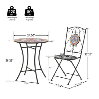 Lambert - Outdoor Chat Set - Black / Red