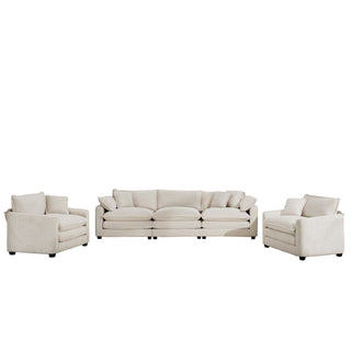 Elegant Oversized Sectional Sofa Set With Deep Seats And Flexible Layout