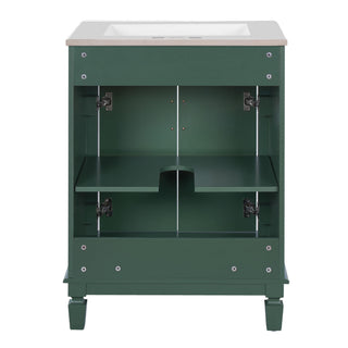Bathroom Vanity With Top Sink, Cabinet With 2 Soft Closing Doors