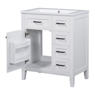 Modern Bathroom Vanity With Sink Combo, 3 Drawers, Undermount Drop-In Sink