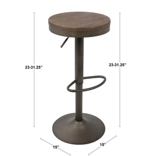 Dakota - Industrial Design Adjustable Barstool (Set of 2)