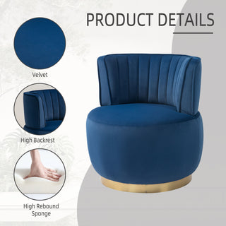 360 Degree Swivel Cuddle Barrel Accent Sofa Chair