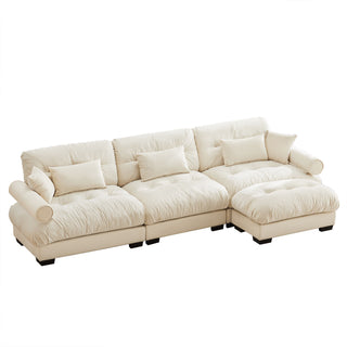 Super Comfort Oversized Modular Sectional Sofa With Movable Ottoman