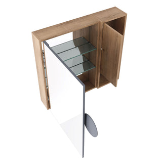 29.63" Wall Mounted Bathroom Cabinet With Adjustable Shelves Storage Cabinet - Imitative Oak