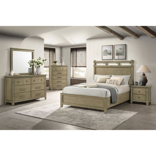 Pelton - 6 Drawer Dresser With Mirror - Oak