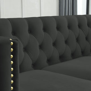 Upholstered Couch Sofa With Button Tufting For Living Room