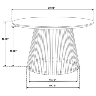 Diana - 2 Piece Round Coffee And End Table Set - Natural
