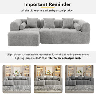 Sectional Free Combined Sofa With 2 Side Pockets