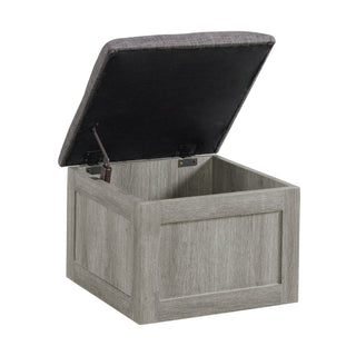 Uster - Coffee Table With Four Storage Stools - Gray