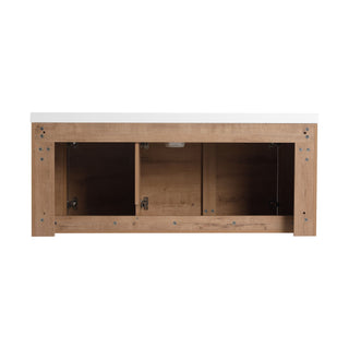 Wall Mounted Bathroom Vanity With Sink, 3 Soft Close Doors