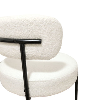 Mid-Century Modern Dining Chair With Curved Backrest