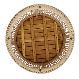 Round Side Table With Rope Frame