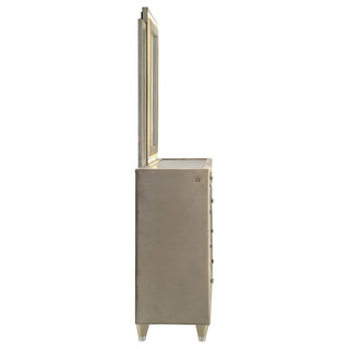 Mika - 8 Drawer LED Dresser With Mirror - Ivory
