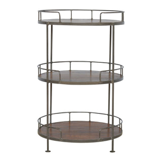 Round Butler Tray Table - Chestnut