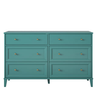 Monticello - 6 Drawer Dresser - Green