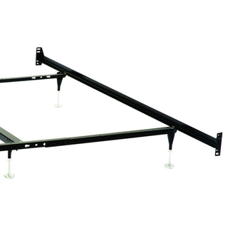 Adams - Queen / Eastern King Bolt On Bed Frame With Reinforced Center Beam, Adjustable Legs - Black