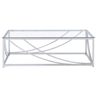 Kempton - 2 Piece Coffee And End Table Set - Chrome