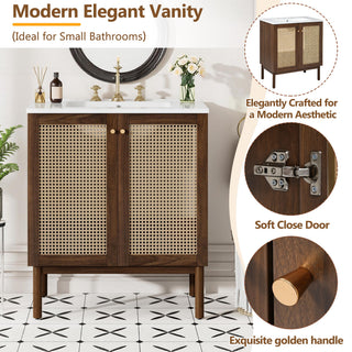 Bathroom Vanity Cabinet With Doors, Soft Close Design
