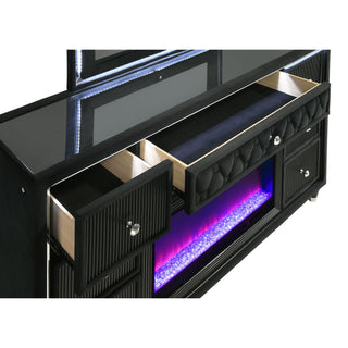 Mika - 8 Drawer LED Fireplace Dresser