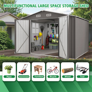 Outdoor Storage Shed With Lockable Doors