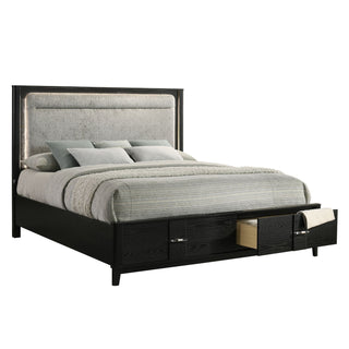 Opel - Storage Bed With LED Headboard