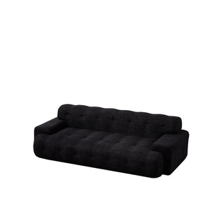 Cloud Series Minimalist Button Tufted Square Arm 3 Seater Sofa