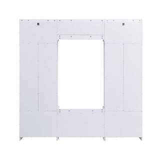 Wide Hall Tree With Shoe Storage, 4 In 1 Entryway Bench With 8 Cubbies, 7 Coat Hooks & Adjustable Shelf For Hallway - White