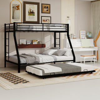 Bunk Bed For Kids, Convertible Frame With Ladders & Guardrail