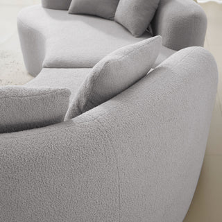 Curved 4 Seater Full Compression Sponge Sofa