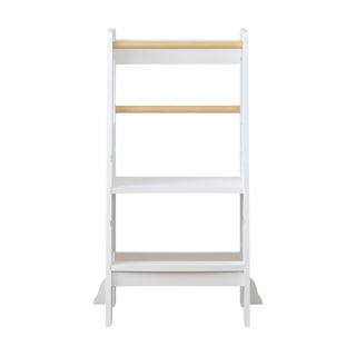 Standing Tower, Child Kitchen Step Stool Toddler, Montessori Stool Adjustable Height - White