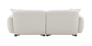Darius - Boucle Sofa With 2 Toss Pillows - Beige