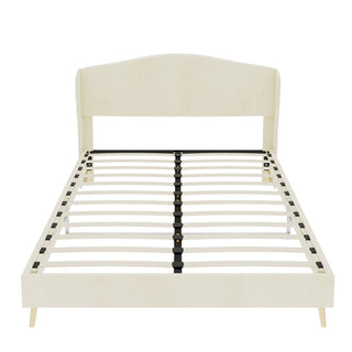 Upholstered Bed, Tufted Headboard, Comfortable Sleep