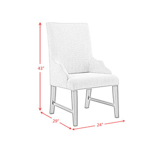 Montrose - Fabric Dining Host Chair (Set of 2) - Espresso / Light Gray